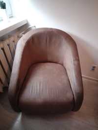 Fotel kręcony brązowy