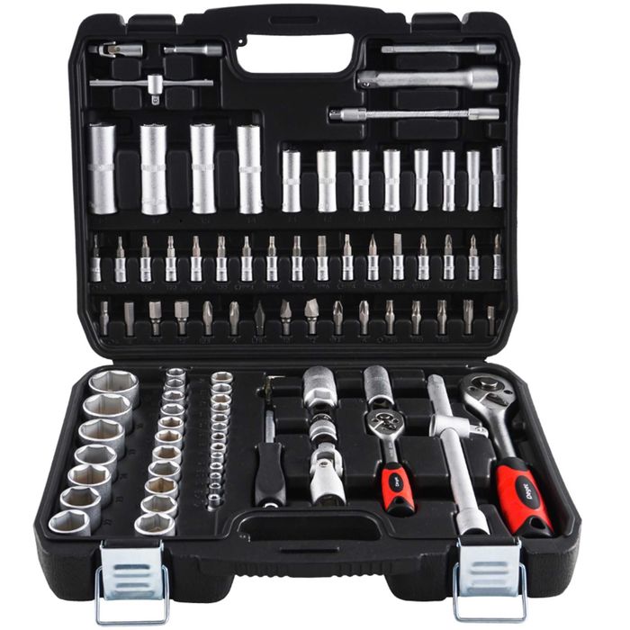 KLUCZE NASADOWE 94 Zestaw Kluczy Nasadowych Narzędzi 2 Dwie Grzechotki