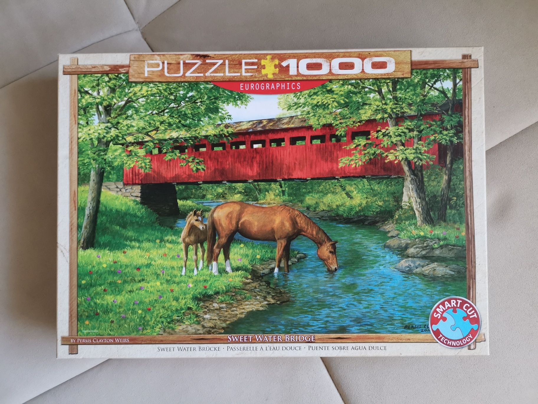 Puzzle Eurographics Smart cut 1000 Sweet Water Bridge