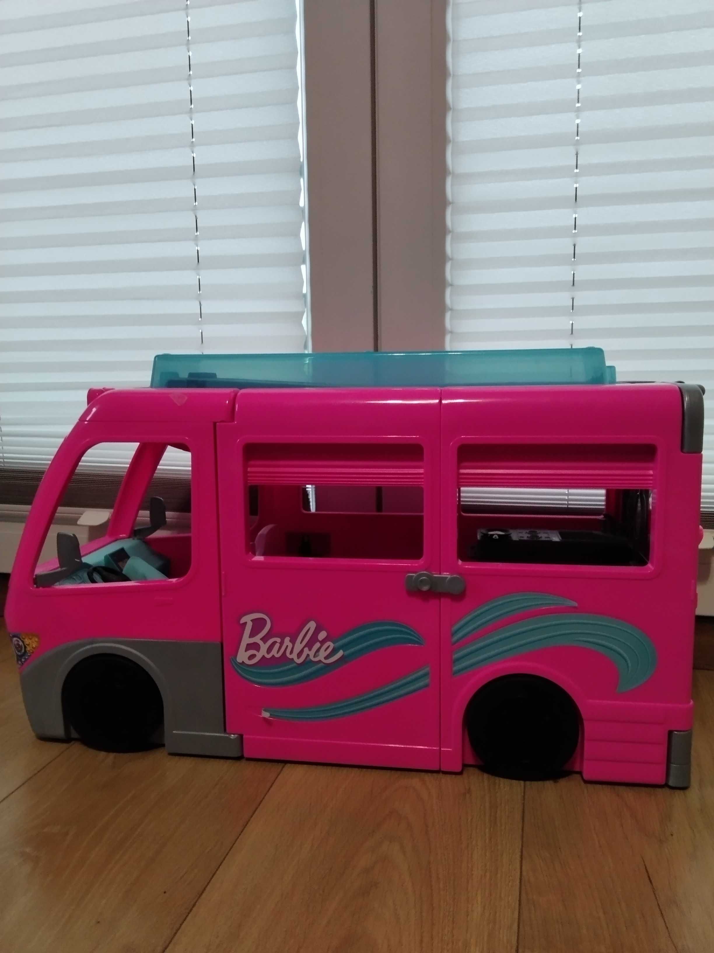Barbie Kamper Marzeń DreamCamper akcesoria zjeżdżalnia
