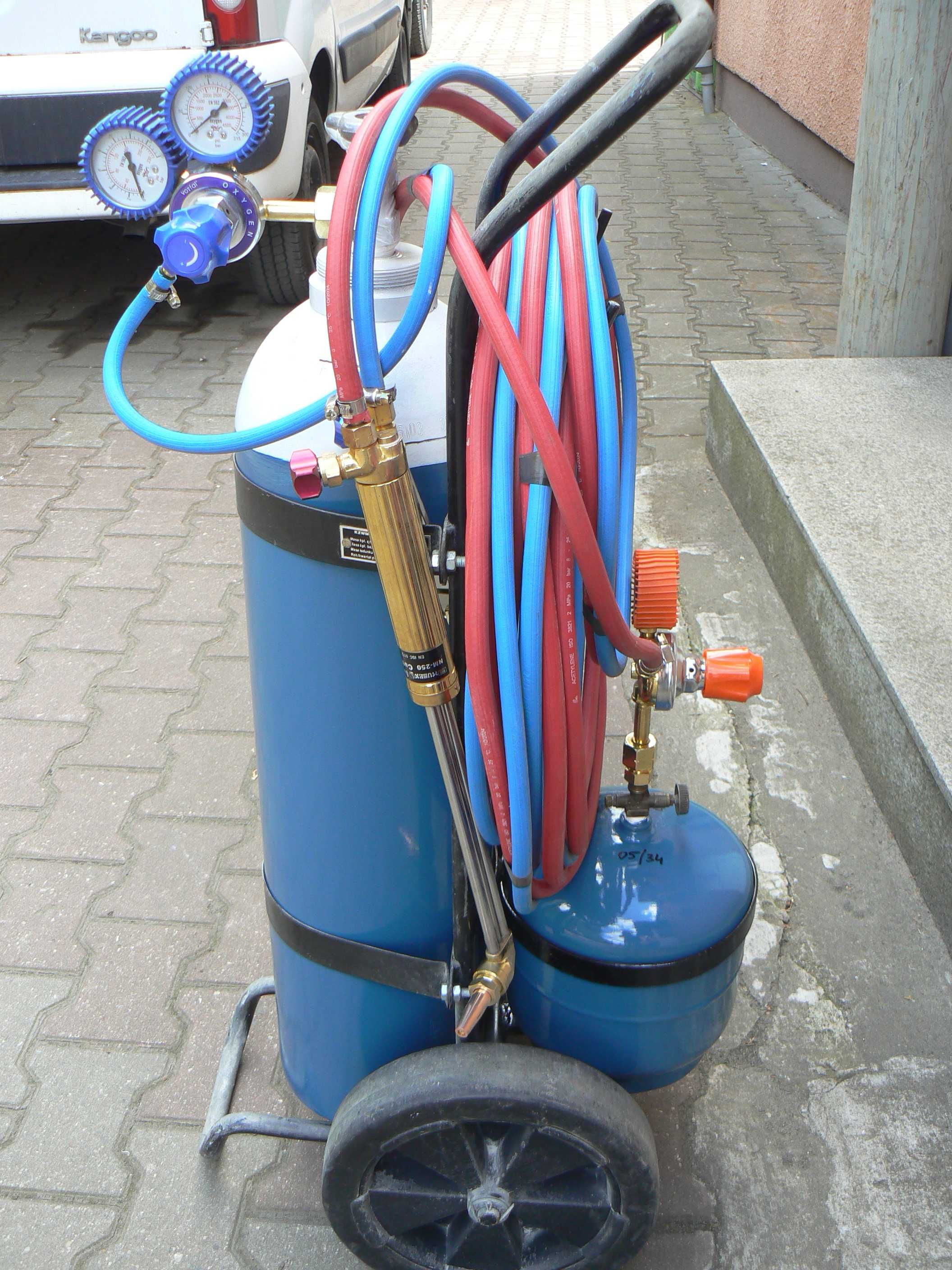 Zestaw butli tlen acetylen propan butan  10L 20L grzanie spawanie