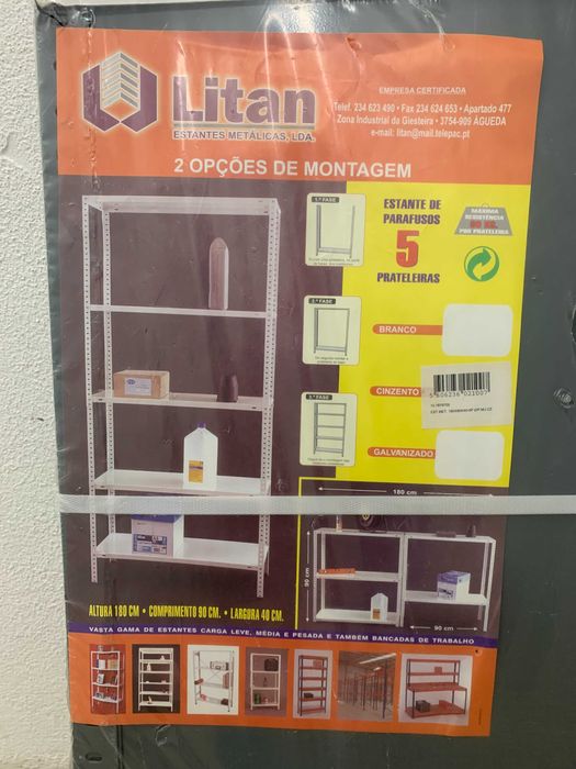 Estante metálica Litan 180x90x40cm