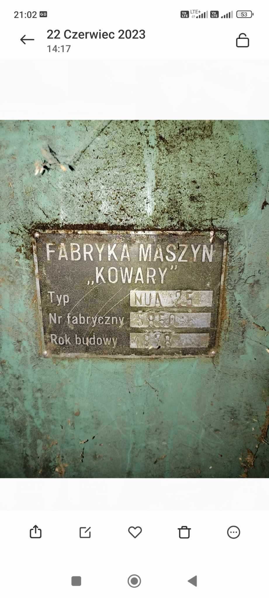 Szlifierka narzędziową UNIW NUA 25    !978 FM KOWARY