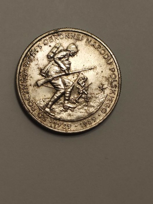 Moneta okoliczn. Polska 500 złotych 1989r.- 50 rocznica Wojny Obronnej