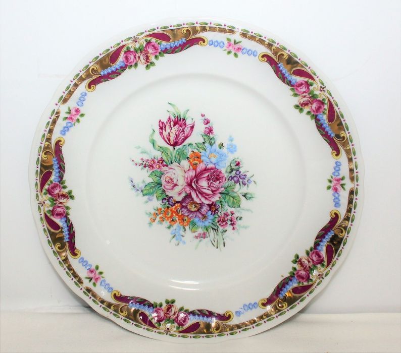 Porcelana Limoges, prato com 24cm