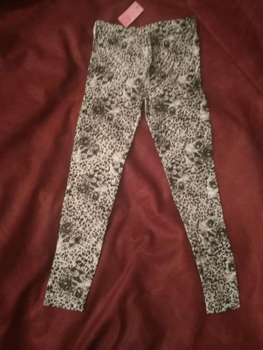 Spodnie legginsy 5 lat 116 cm panterka dziecięce
