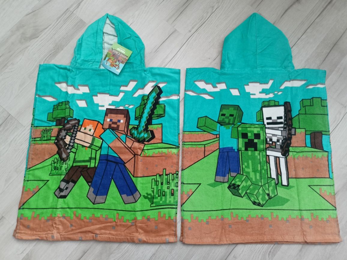 Ręcznik Poncho Minecraft ( ręcznik 2 stronny z kapturem)