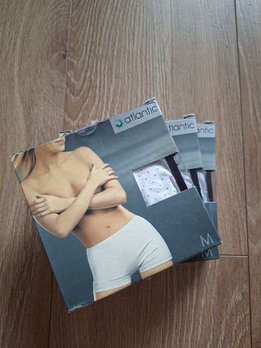 3x Majtki, bokserki damskie Atlantic, rozmiar M