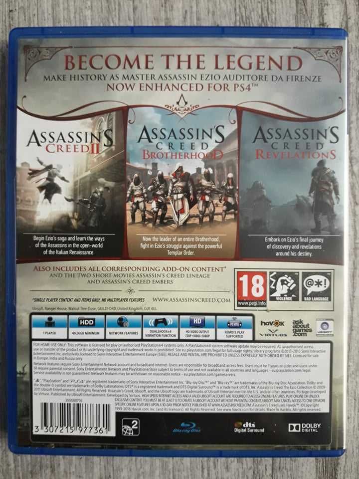 Assassins Creed The Ezio Collection PS4/PS5 Polska Wersja  Playstation