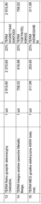 Terma Meg 400W biała do grzejnika łazienkowego Terma