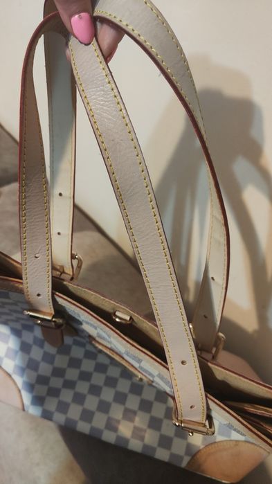 Torba duża LV dodatki ze skóry naturalnej