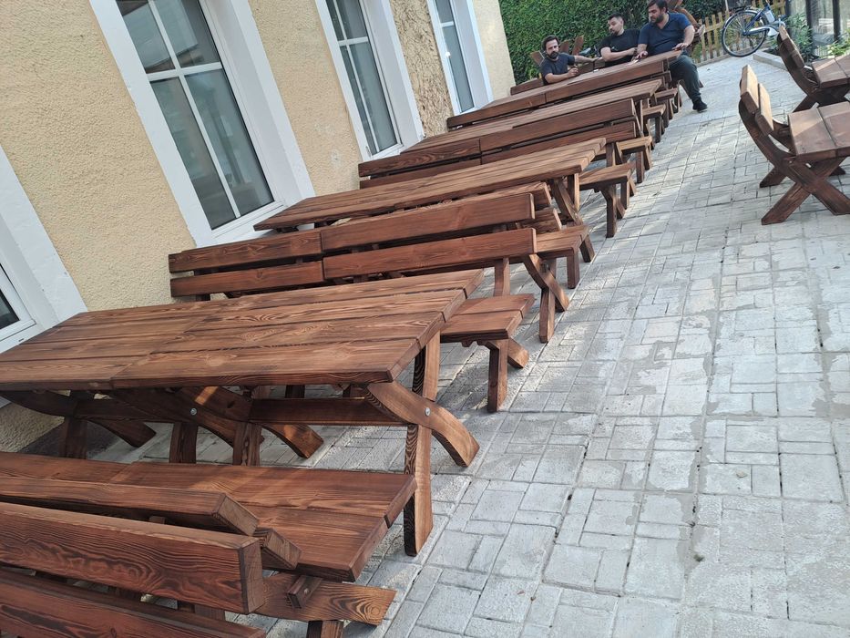 Mebe ogrodowe z litego drewna sosnowego