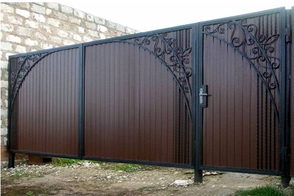 Забор с профнастила, еврозабор, бетонный забор, ворота,калитка ,навес