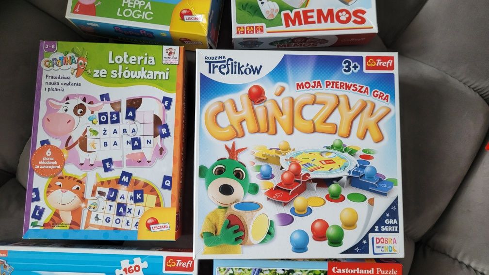 Zestaw gier edukacyjnych puzzle memos