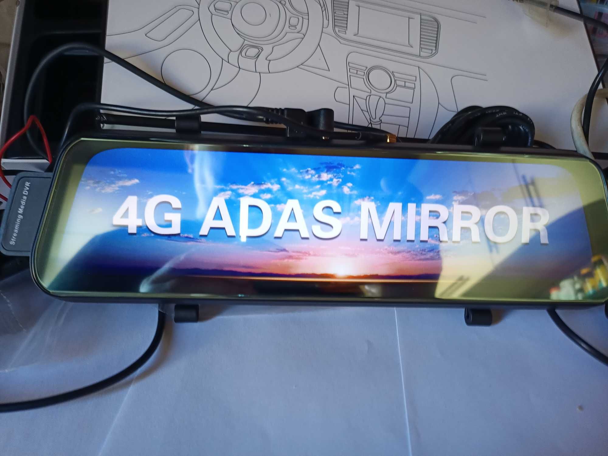 Дзеркало відеореєстратор 2/32 4G Android 8,1  2 камери GPS навігатор