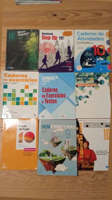 Manuais e Cadernos de Exercícios do 9 e 10 anos