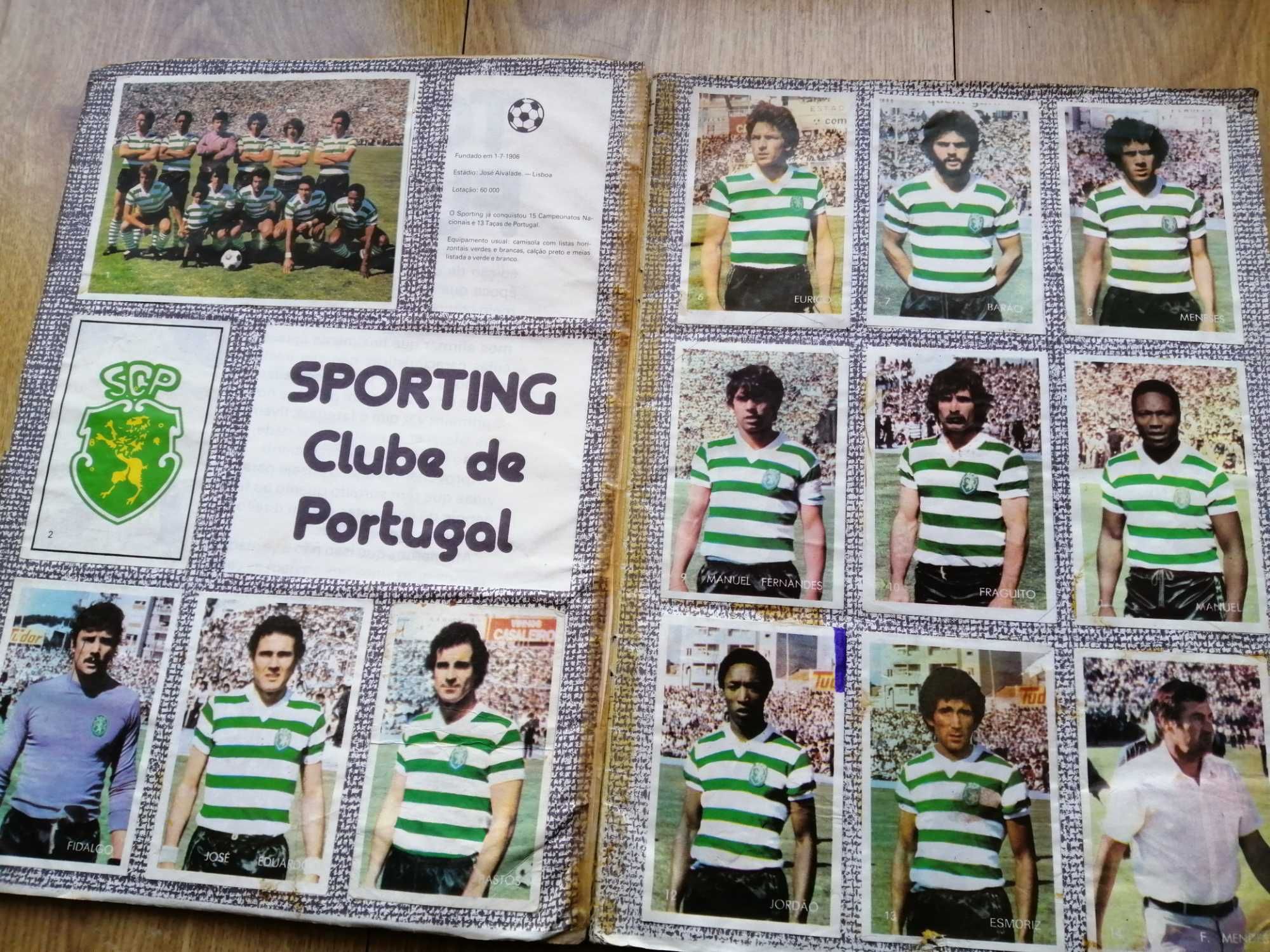 Cromos de futebol antigos