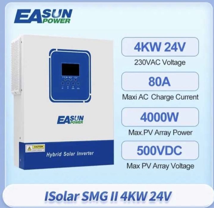 Гібридний інвертор Easun 4KW 24V в наявності