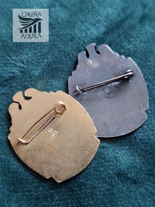 Dwie odznaki Zasłużonemu w rozwoju woj. katowickiego