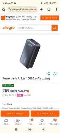 Power bank ANKER 30W USB C