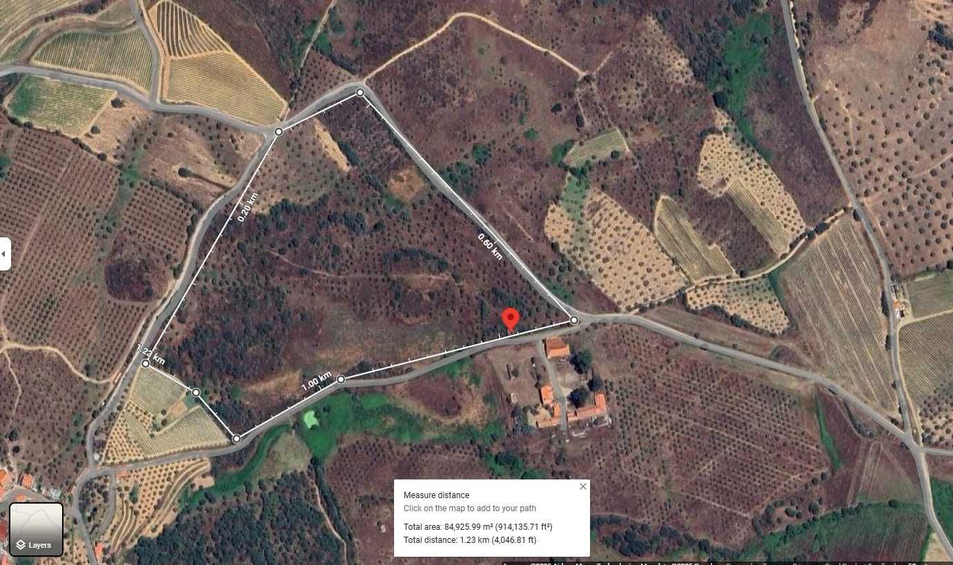 Terreno com 8 hectares, 2 Casas para reconstruir + poço e Olival