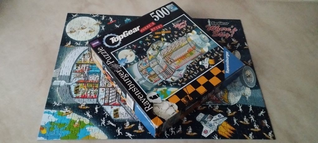 Puzzle Ravensburger TopGear 500 elementów kompletne w 100% Obraz