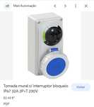 Tomada Carregamento Eletricos c Interruptor de Corte - IP67 32A