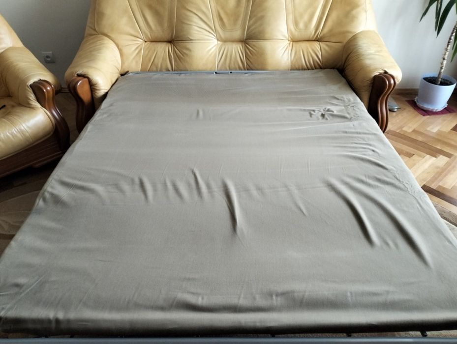 Диван і крісло на дубовій основі