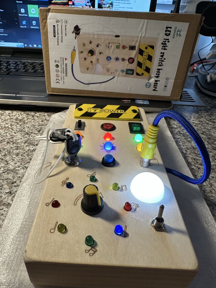 Busy Board Led light switch under 3 years
