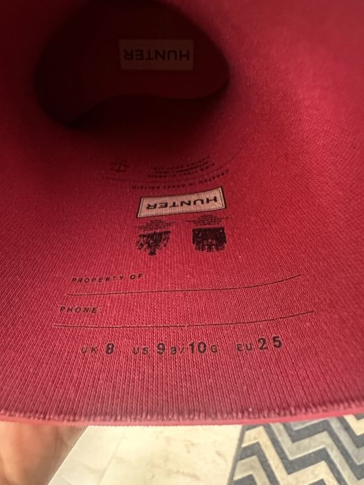 Galochas hunter menina- tamanho 25