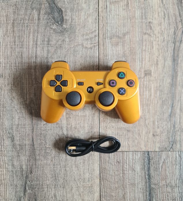 Pad PS3 Złoty + Kabel 35PLN Nowy Bezprzewodowy