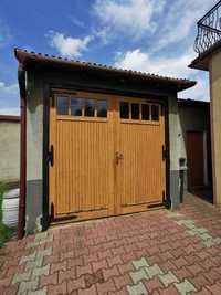 Drzwi garażowe drewniane 2,5x2,5 okienka
