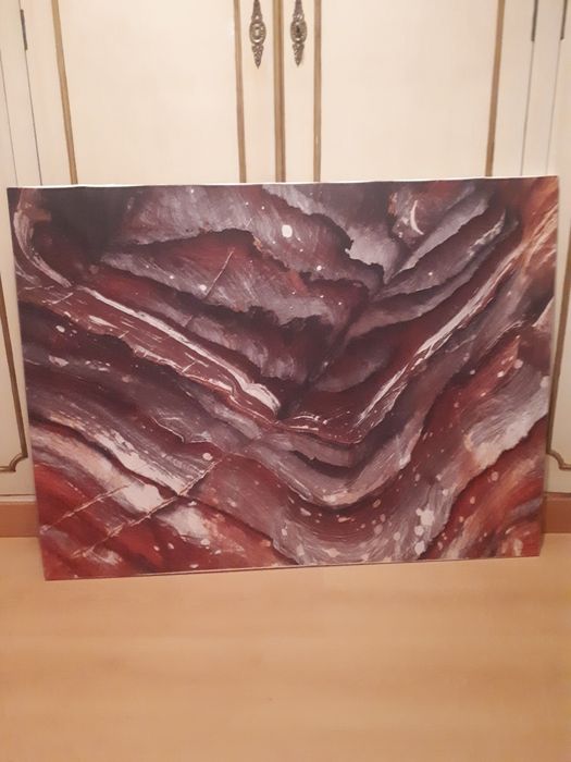 Tela abstracta com impressão