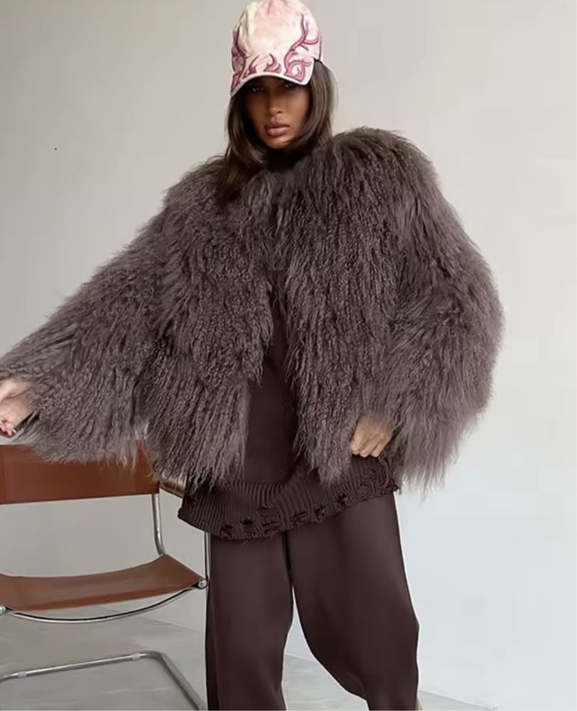 Kontantto futro kurtka lama niwosc xs-xl