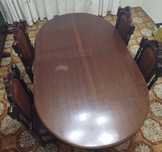 Conjunto de mesa de sala com 6 cadeiras