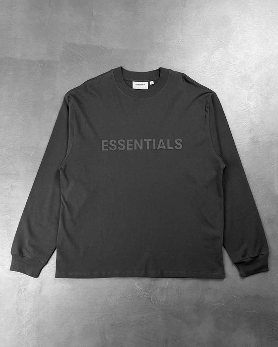 Лонгслів Fear Of God Essentials Front Logo long sleeve Black