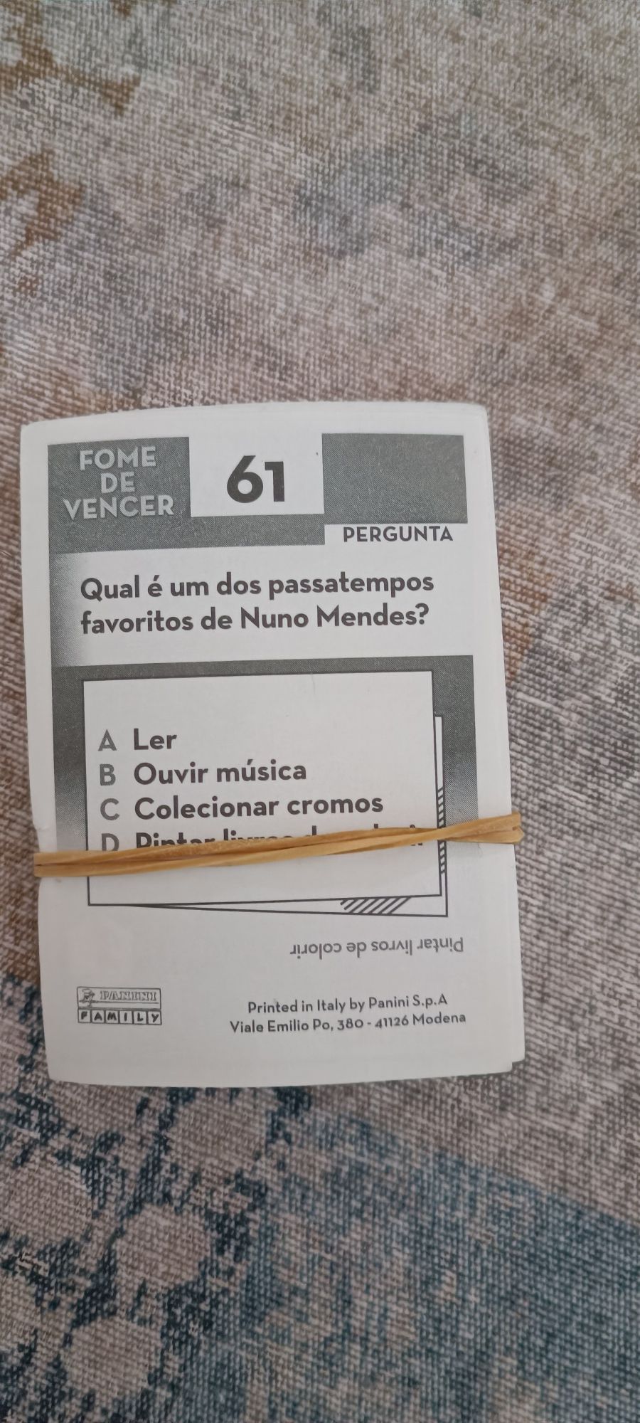 Cromos Coleção Fome de Vencer