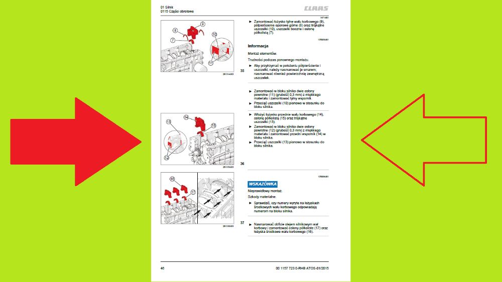 CLAAS ATOS 220-240 oraz 330-350 instrukcja NAPRAW J. POLSKI