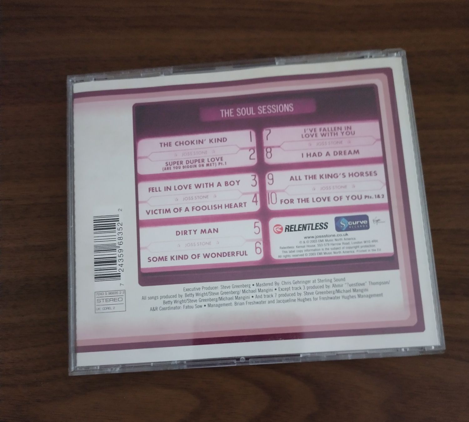 Joss Stone the Soul sessions CD 'album do ano '