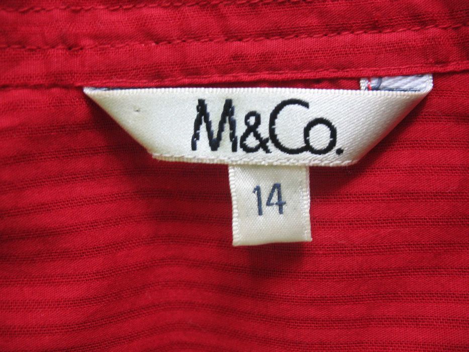 Bluzka - czerwona bawełna - 42 XL biust 106 cm