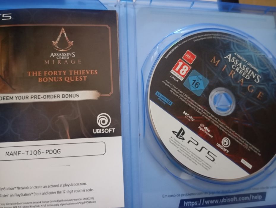 Jogos PS5 Assasins Miragem e Call of Duty Black Ops 6