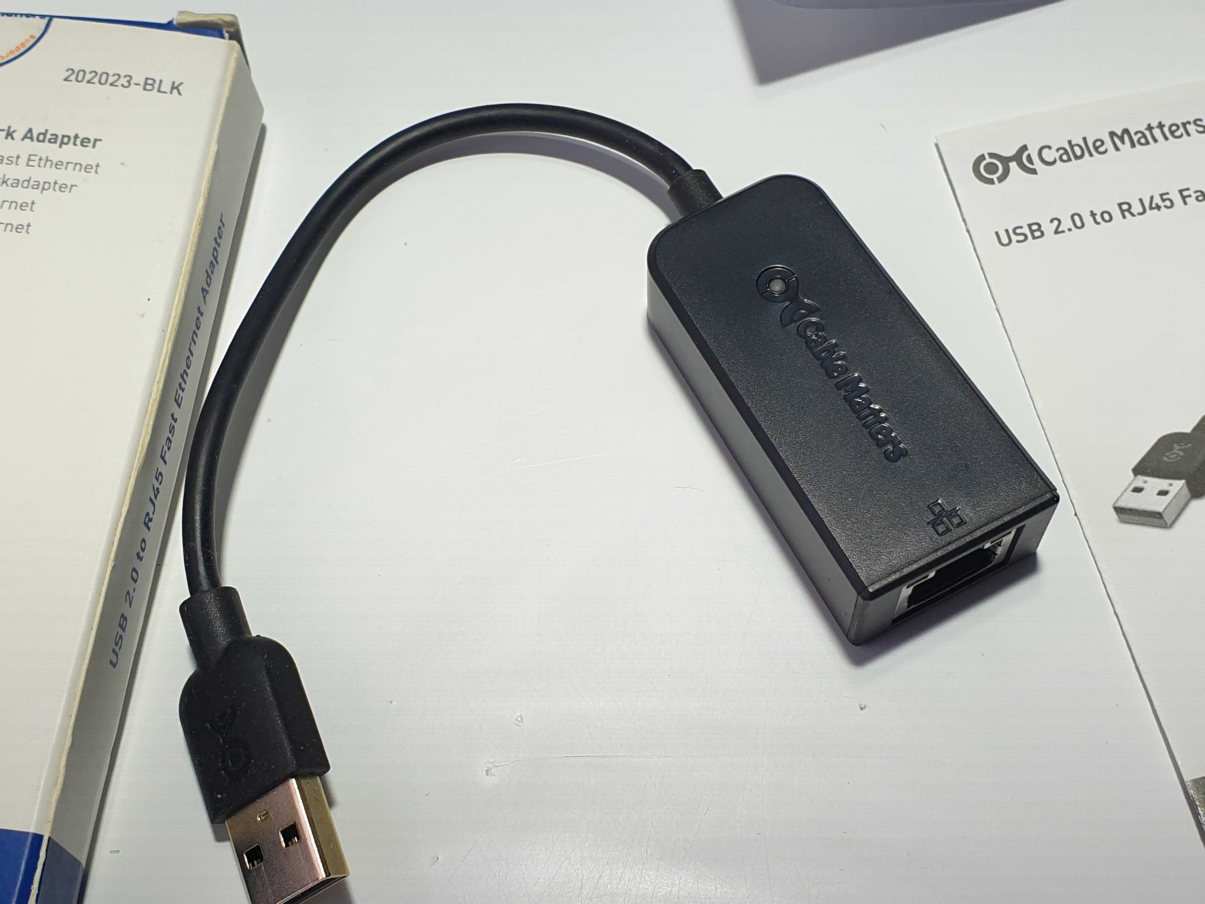 адаптер USB 2.0 to RJ45 Fast Ethernet 10/100 Мбіт/с Cable Matters