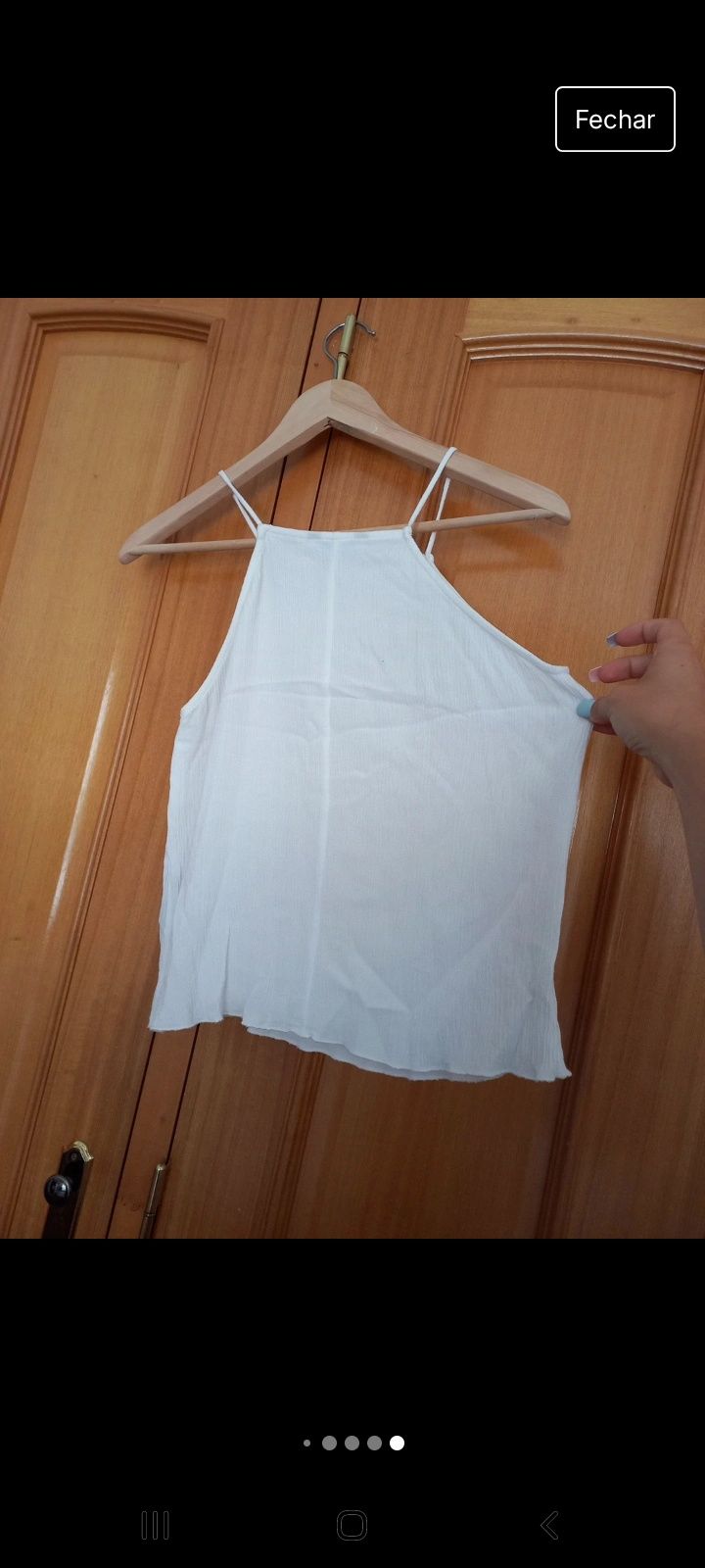 camisola branca da Ckh