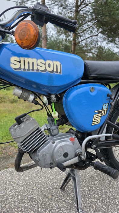 Simson s51 Zarejestrowany 3 biegowy 87r orgianal lakier  ddr Dostawa