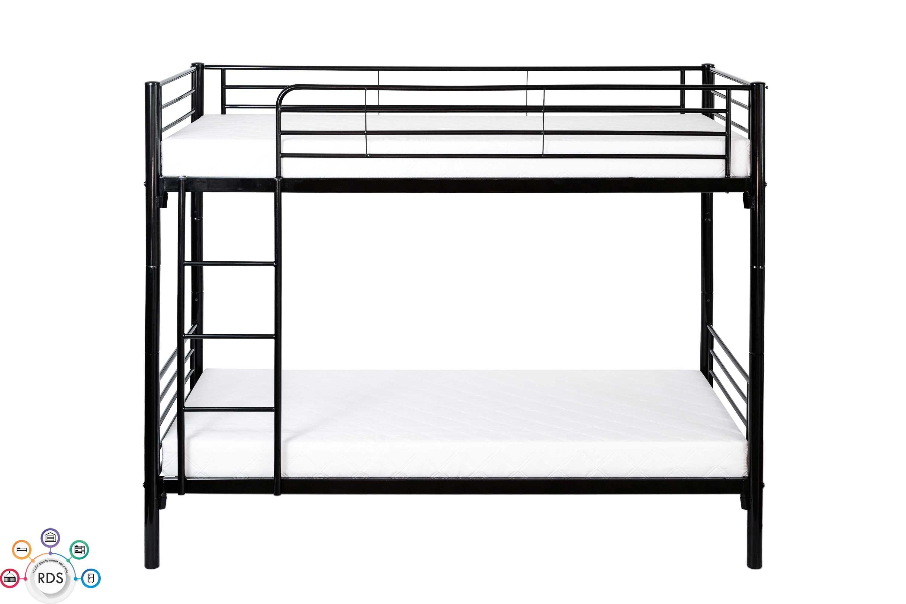 Łóżko piętrowe metalowe lub 2 łóżka pojedyncze wojskowe 90x200 cm