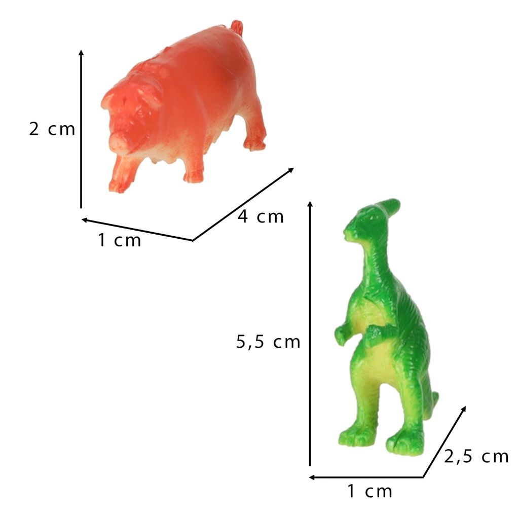 Figurki zwierzęta morskie dzikie zagrodowe dinozaury zestaw mix 48 szt