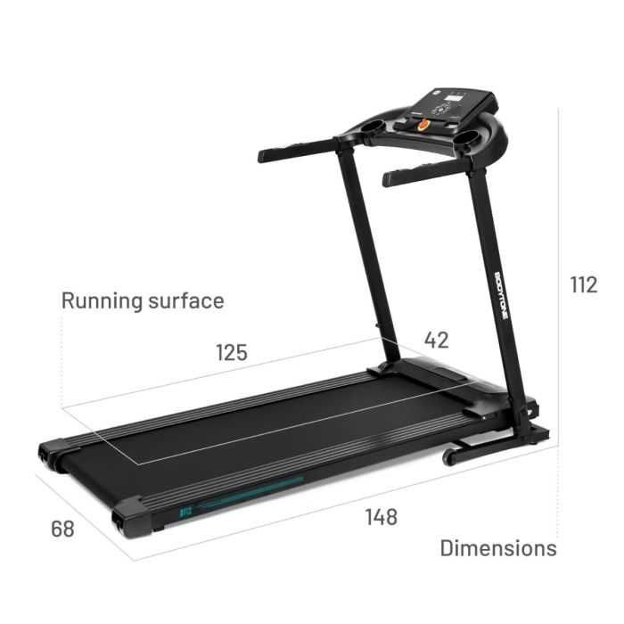 Passadeira tapete Corrida BODYTONE DT12+, 12 km/h, NOVA, garantia