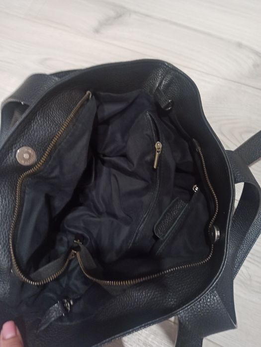 Шкіряна жіноча сумка шопер