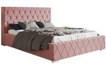 Łóżko LUX4 Glamour 160x200 stelaż pojemnik kryształki