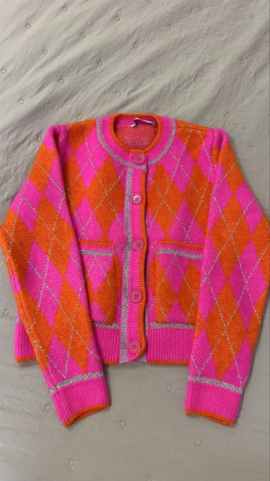 Кардиган Zara в трендові ромби S